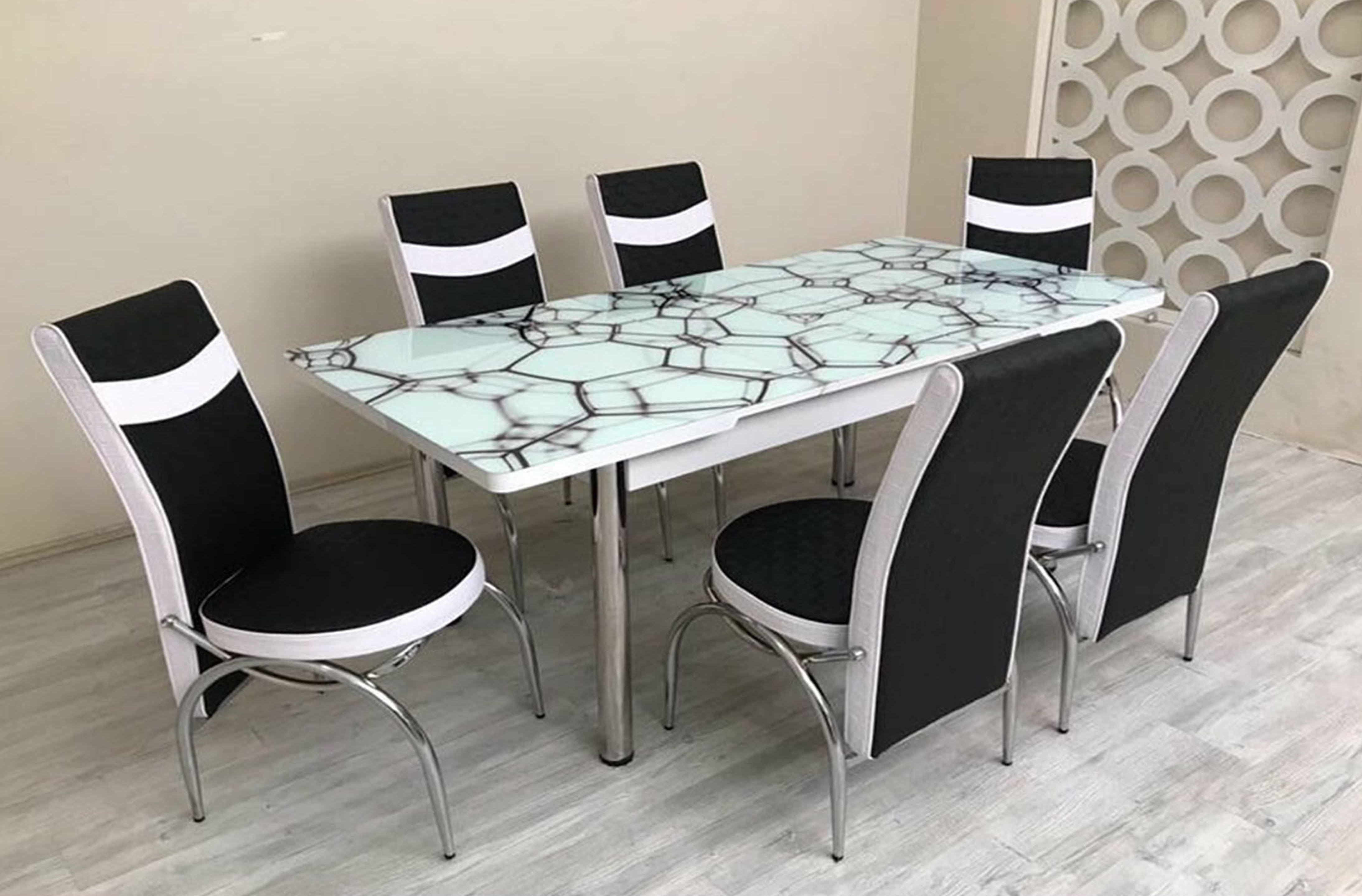 dining table 6 chairs  mod: MOSS-370